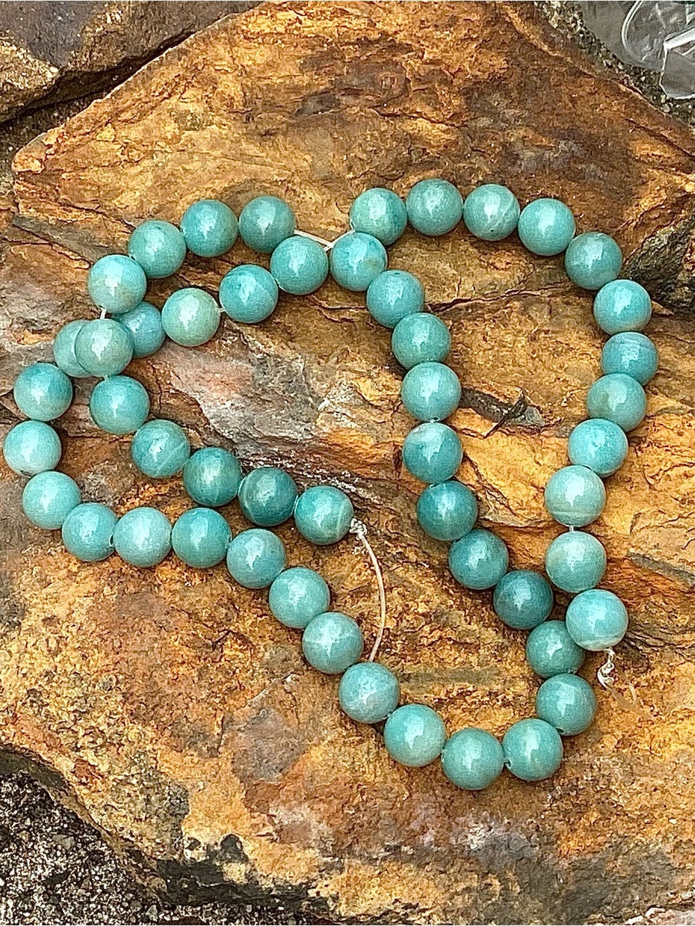 16'' Strand of Amazonite Beads, NWT, 8mm